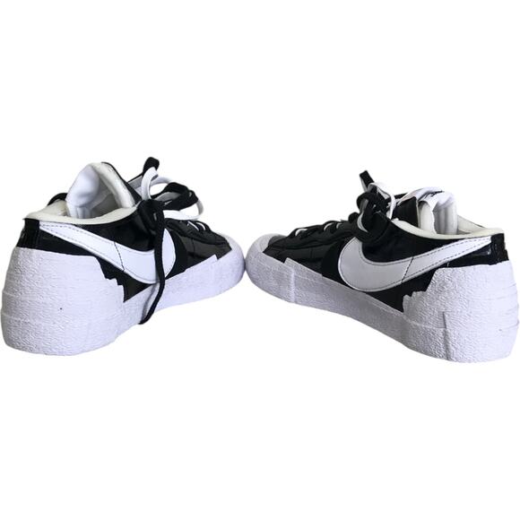 Nike Sacai Blazer Low Sneakers Unisex Size 10/11.5 Shiny Black White DM6443-001 main image 12